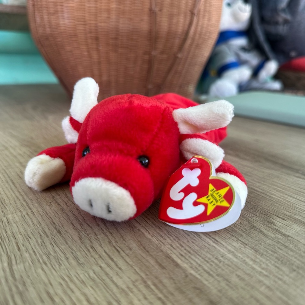Ty Beanie Buddy Snort The Bull Plush Toy 4002 Ultra Rare with Tags